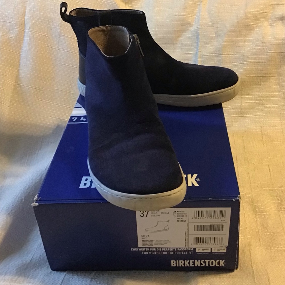 Birkenstock Myra navy suede ankle boot